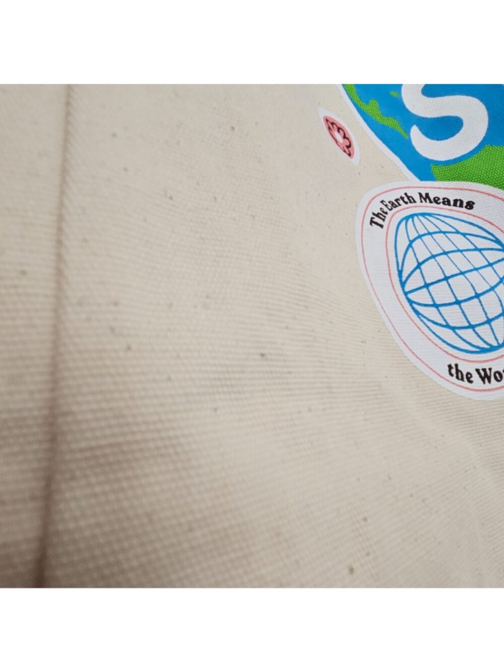 ModCloth Tote Bag Cream Home Sweet Home Earth Day 100% Cotton Packable Travel - Picture 14 of 16